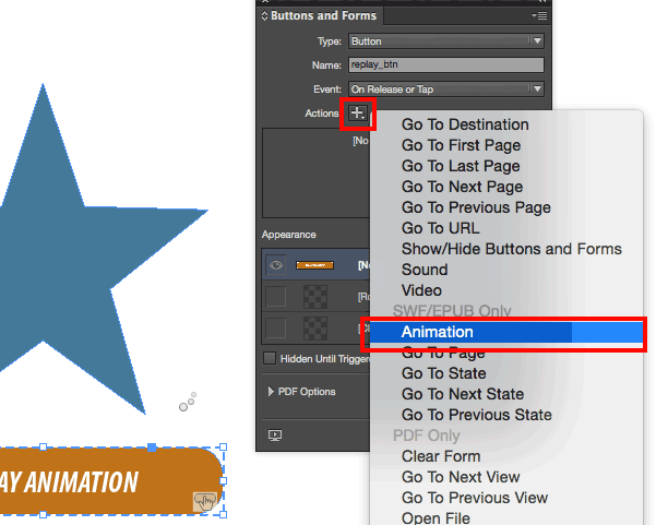 add animation action