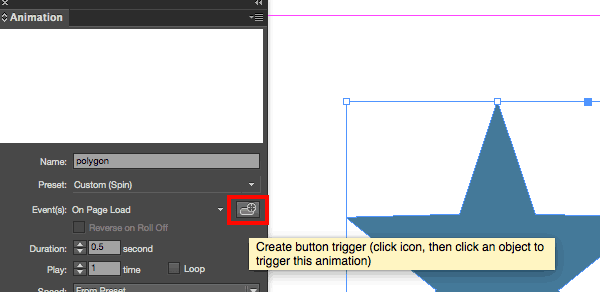 create trigger button